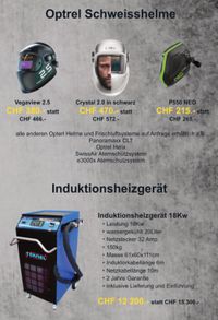 Helme und Induktionsger&auml;t